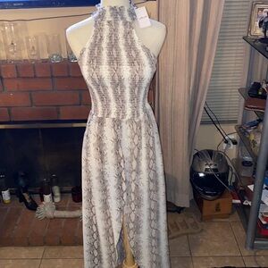 Willow and Root Maxi Tank-top off white/coffee